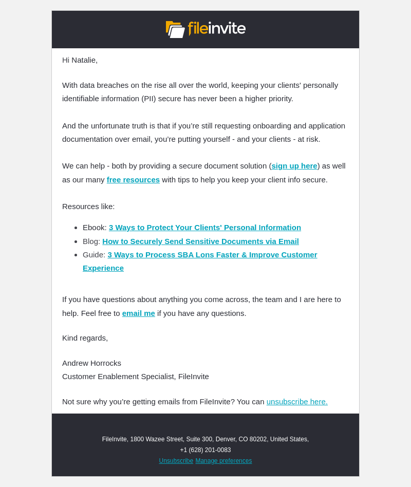 Keep your sensitive client info secure