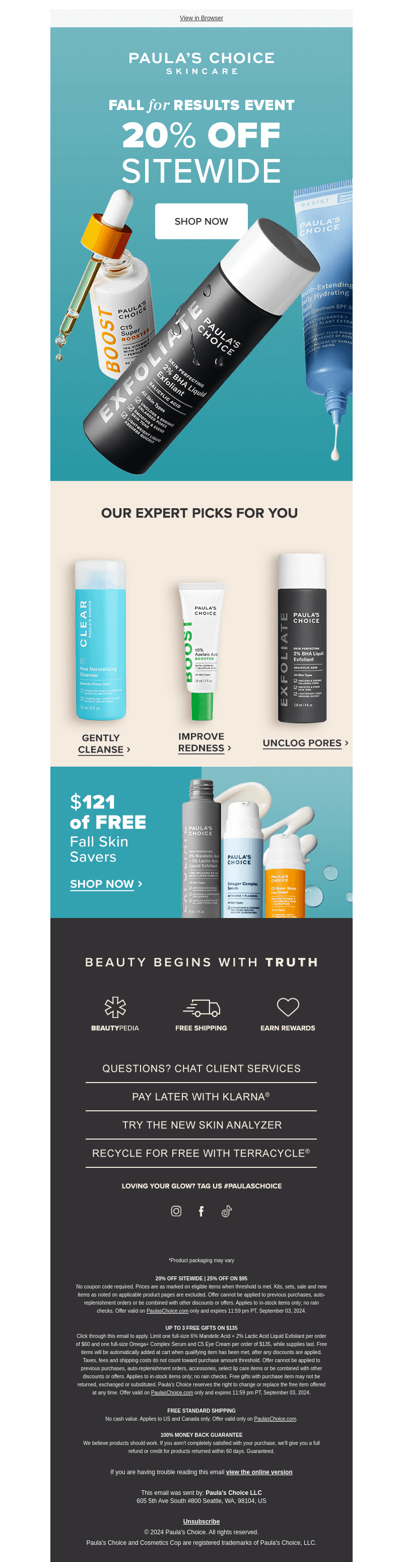 20% Off Fall Skin Care 🍂