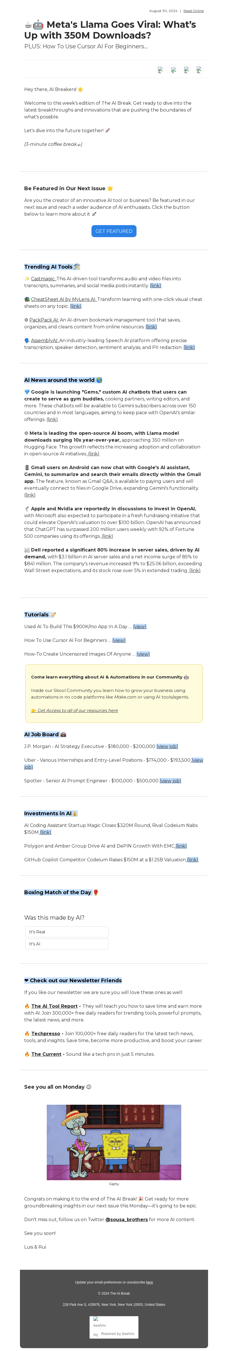beehiiv email from Fri, Aug 30, 2024