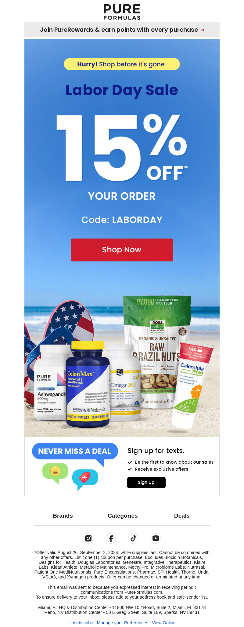 Long weekend? Big SALES: 15% OFF your order