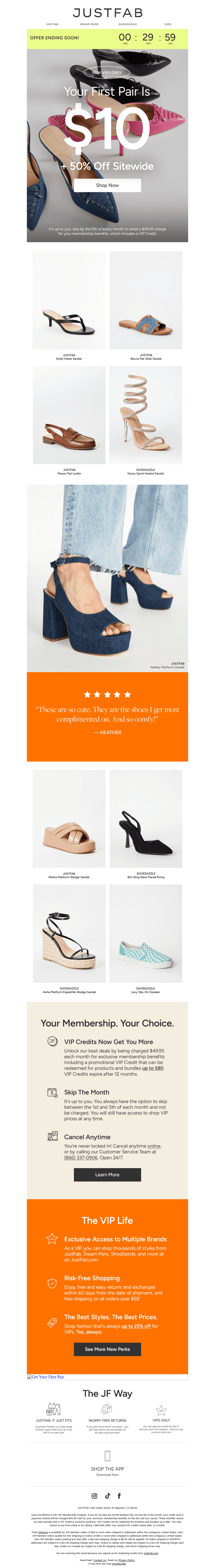 Extended FINAL HOURS for $10 Shoes!