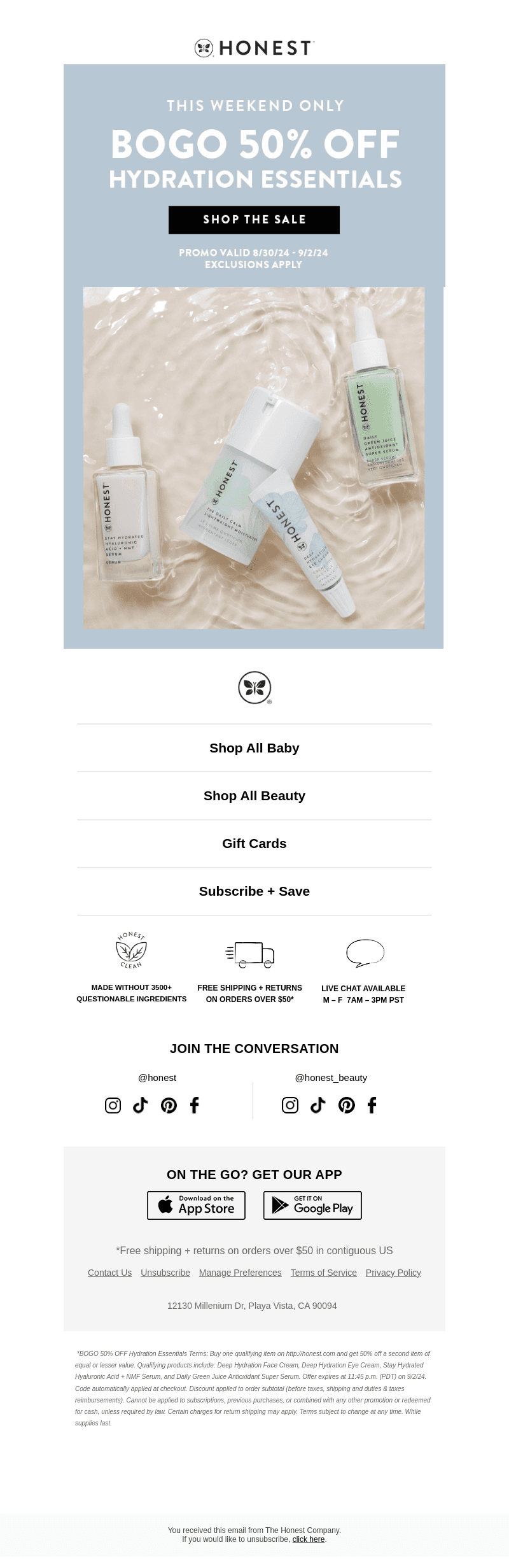 ENDS TOMORROW! BOGO 50% OFF Hydration Essentials 🧴