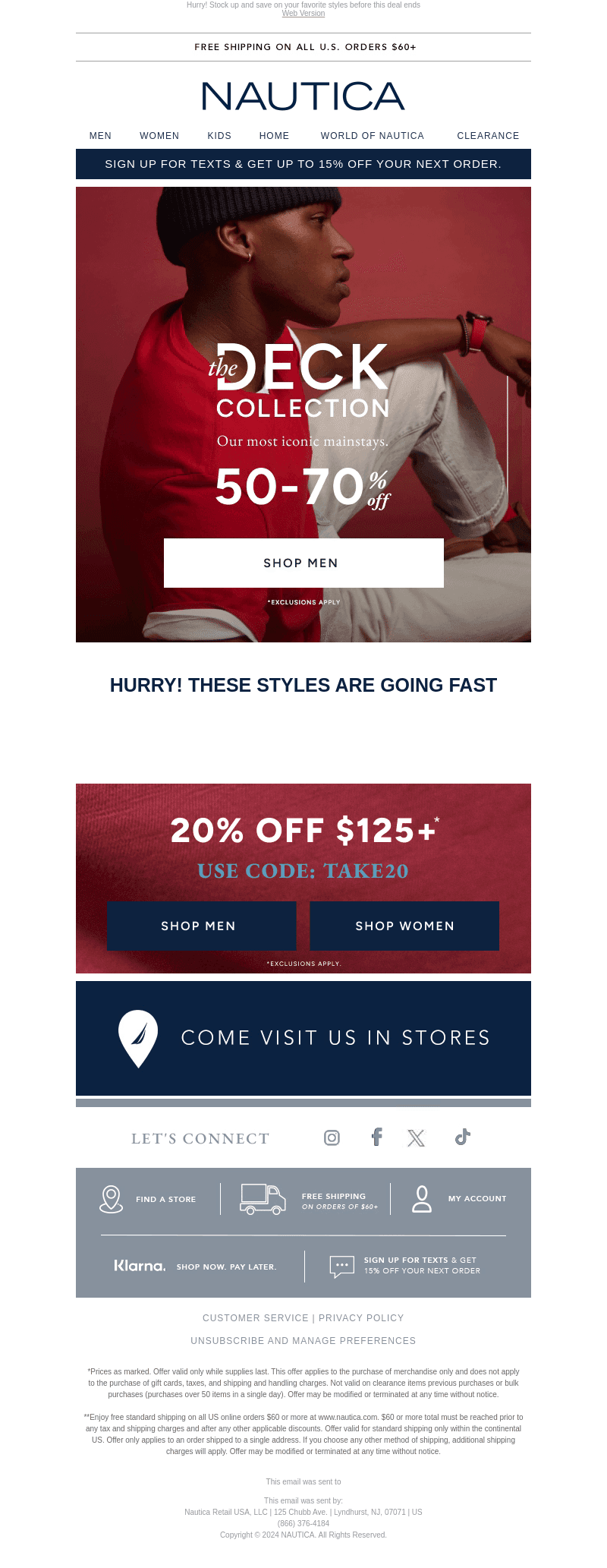 50-70% off Deck styles + EXTRA 20% OFF!