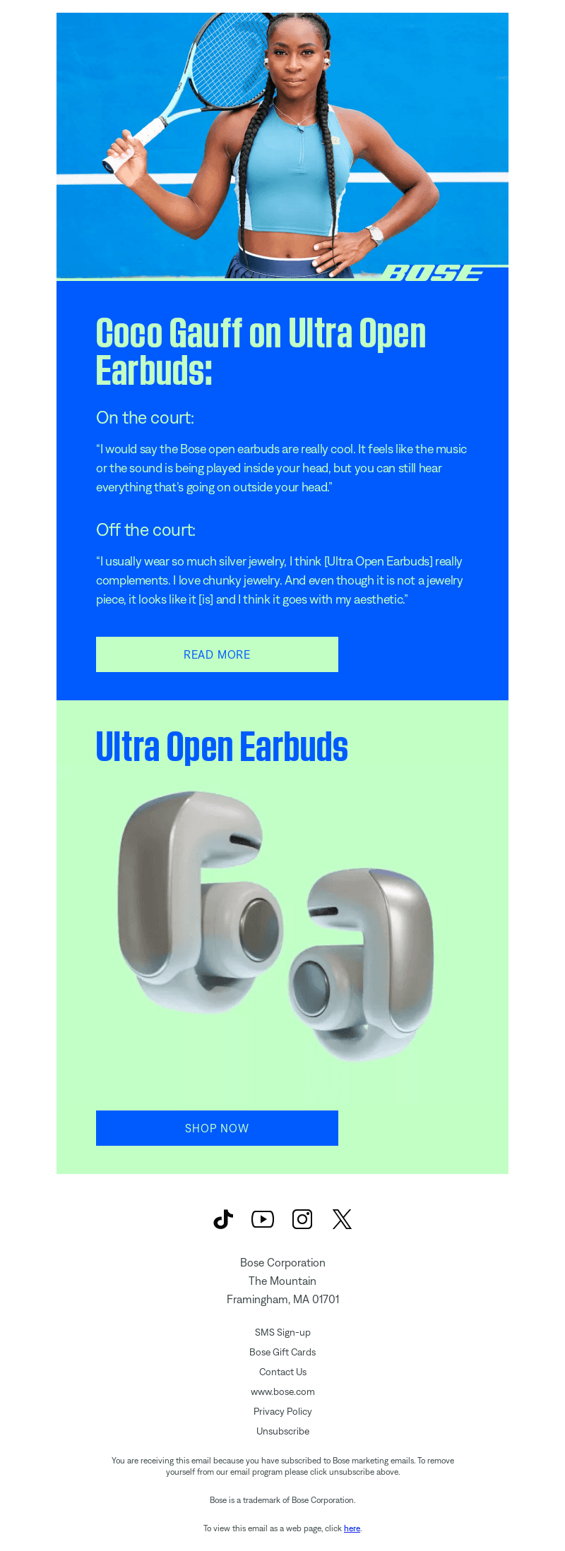 Coco Gauff & Ultra Open Earbuds — a perfect match!