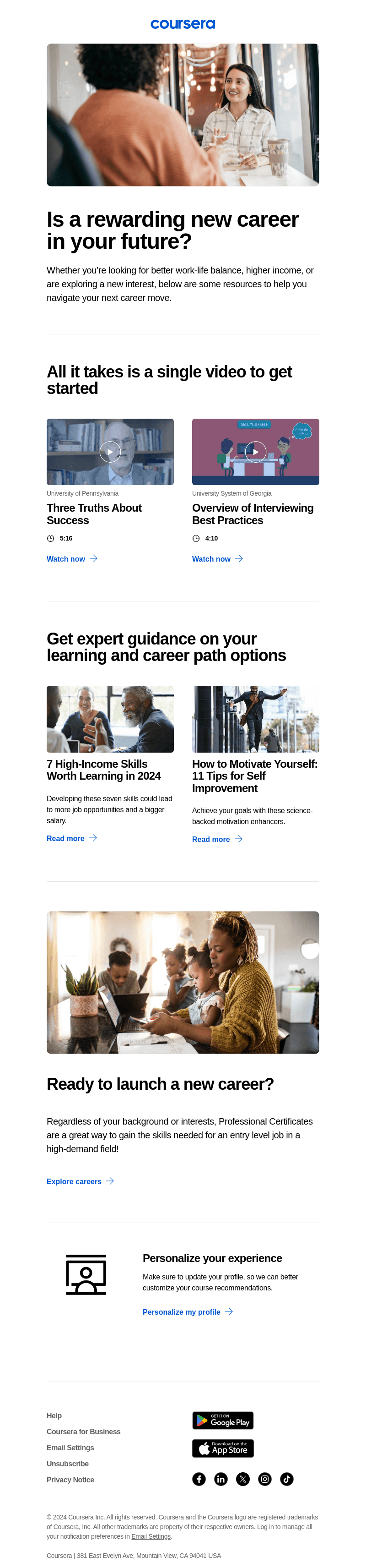 Interview tips, salary guidance, and more