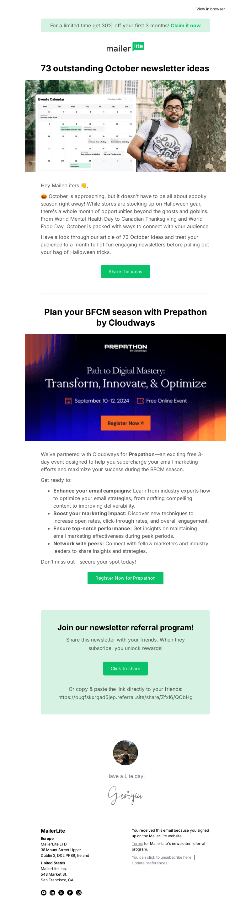 MailerLite email from Thu, Sep 5, 2024