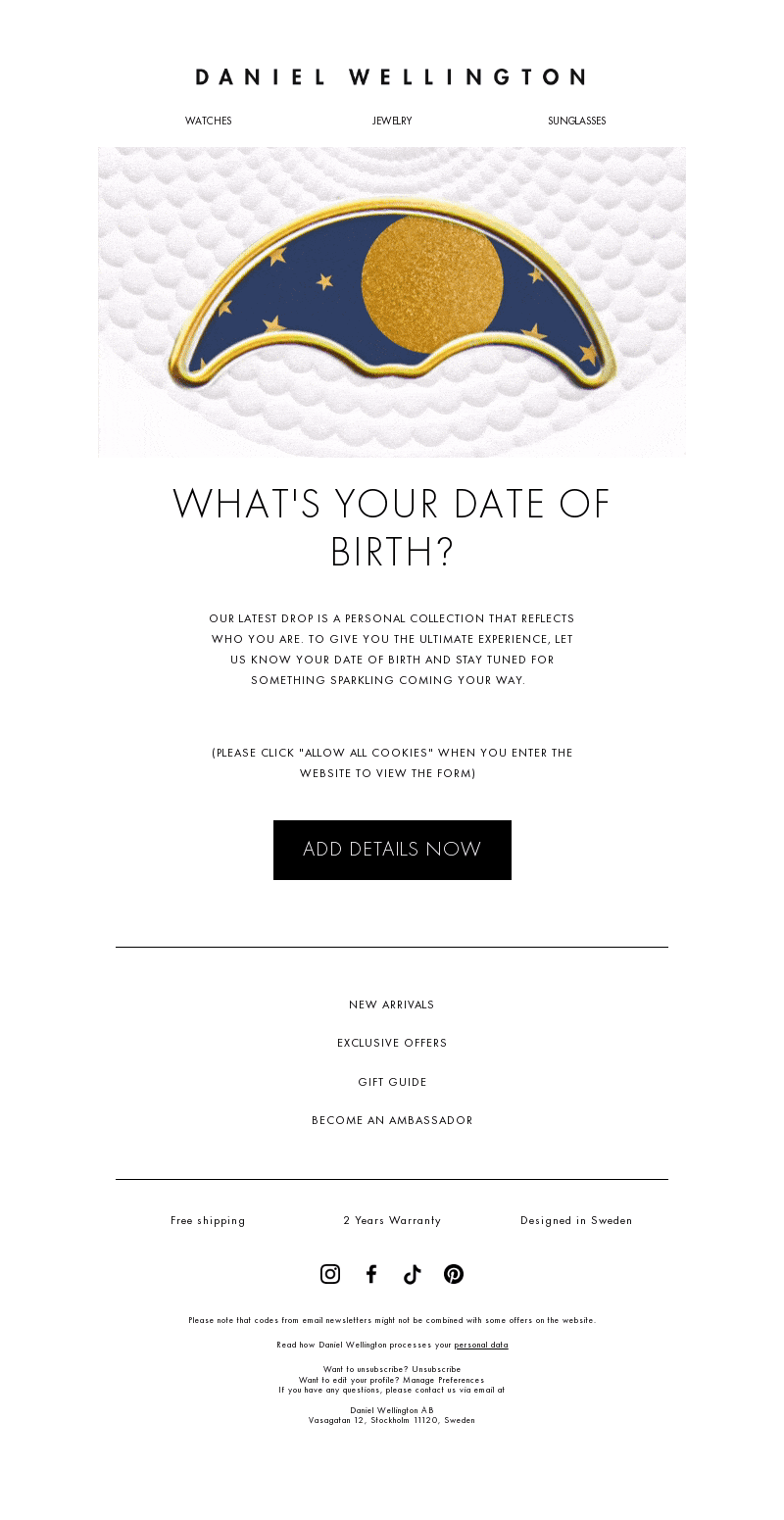 When is your birthday?