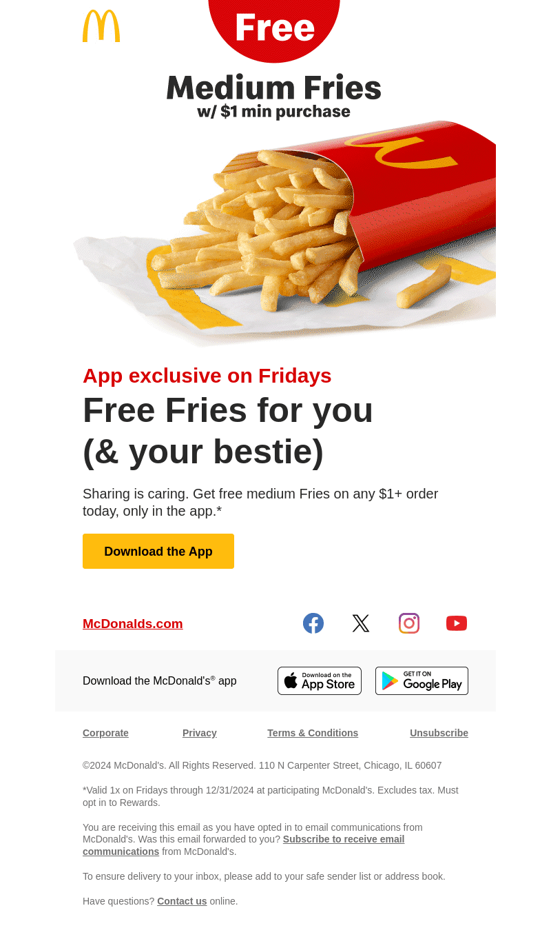 free fries friday​