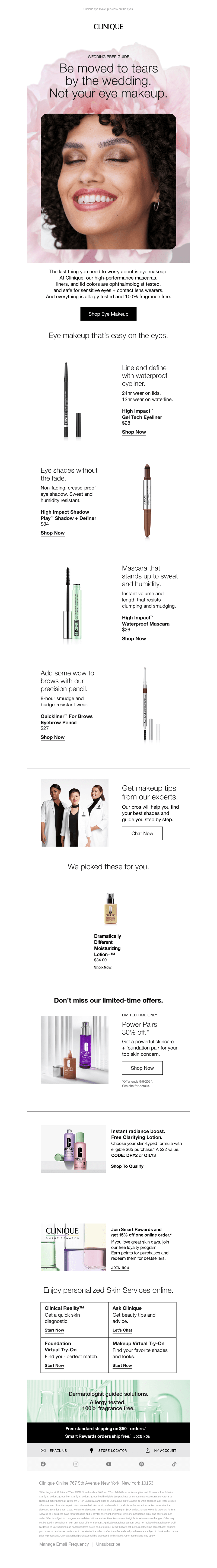 Clinique email from Fri, Sep 6, 2024
