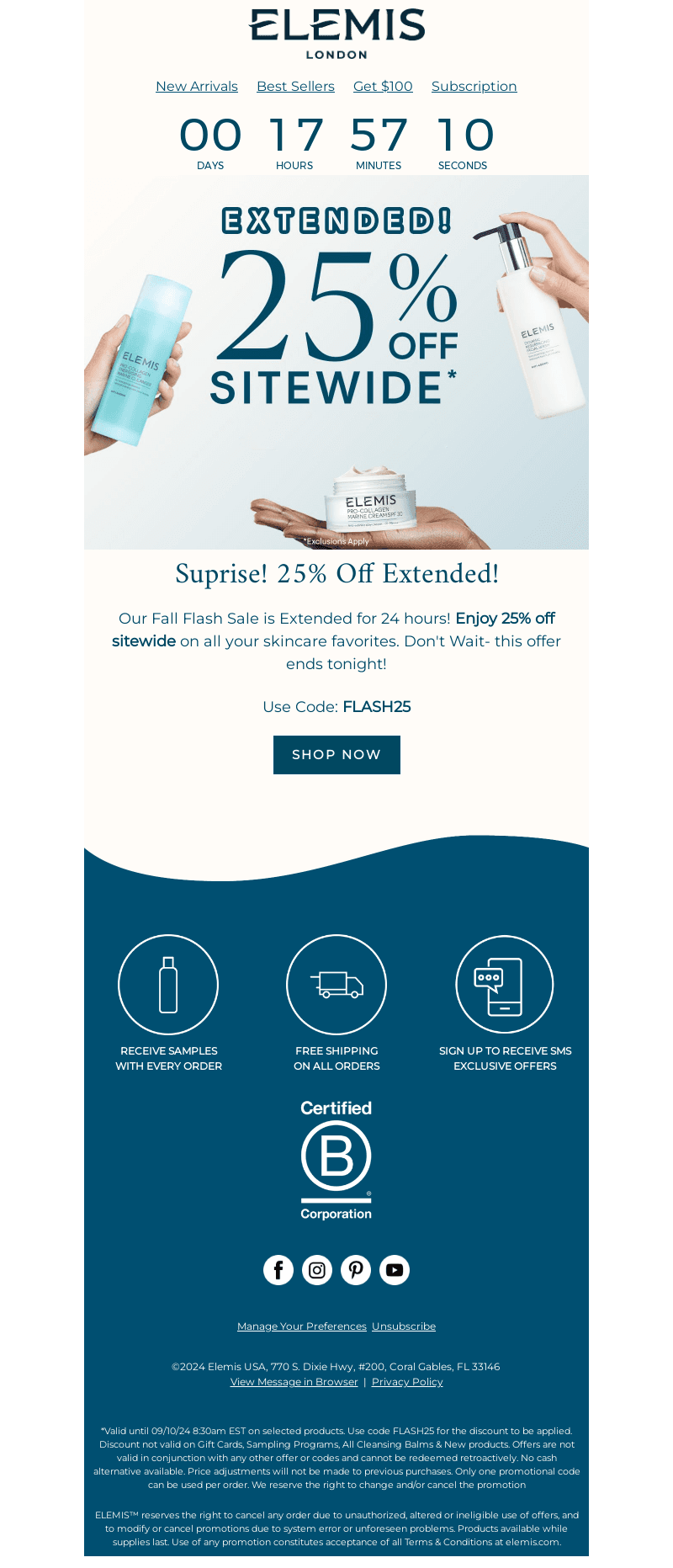 ELEMIS email from Mon, Sep 9, 2024