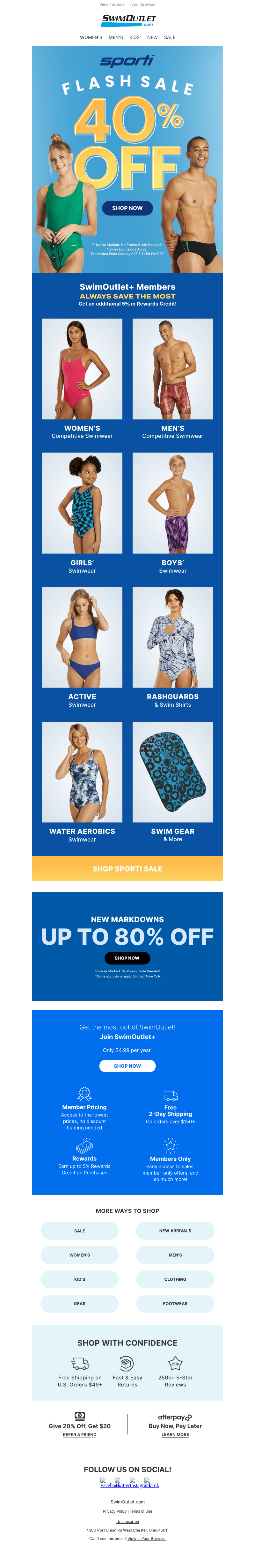 ⚡ 40% off Sporti ⚡