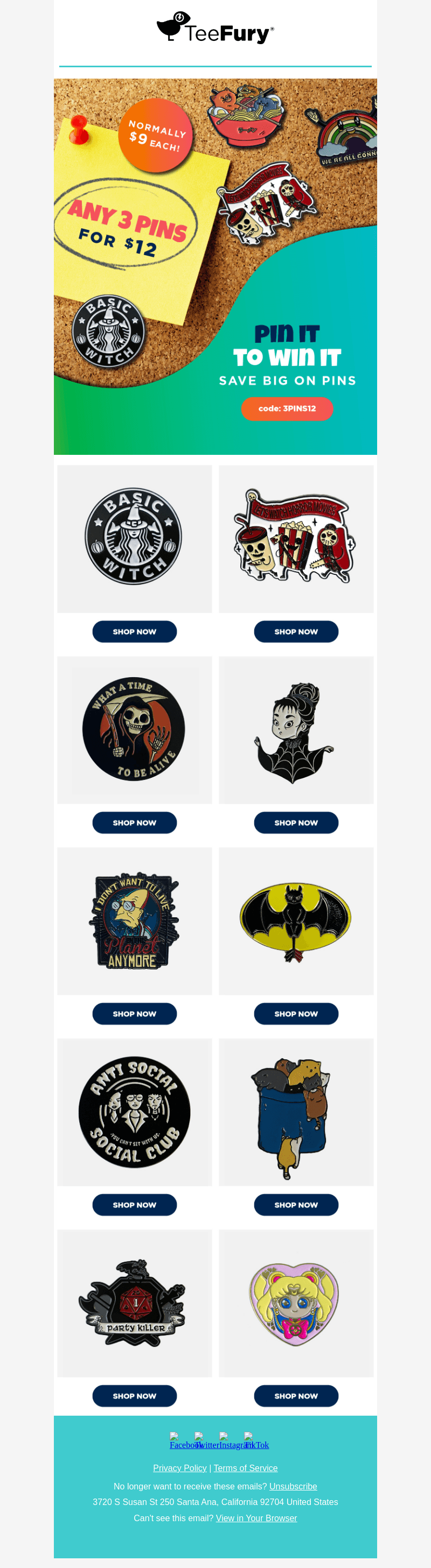 3 Pins for $12 🔥