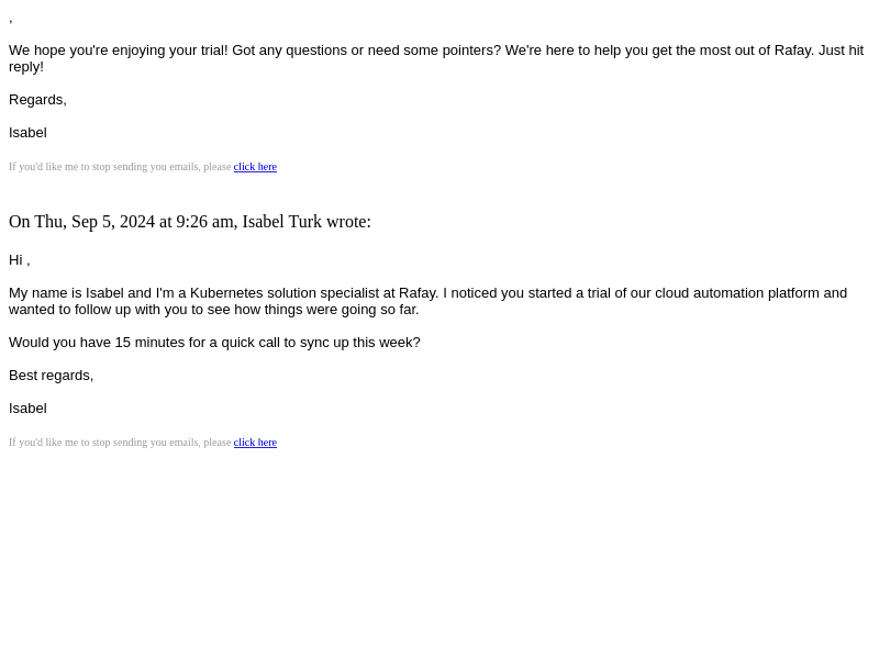 Re: Rafay Start for Free