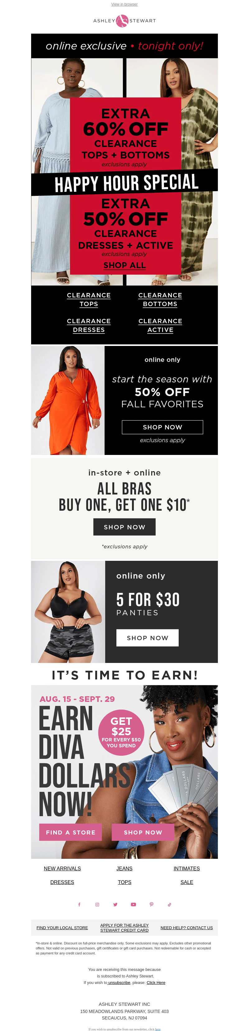 ENDS TONIGHT! Extra 50% off clearance dresses & active!