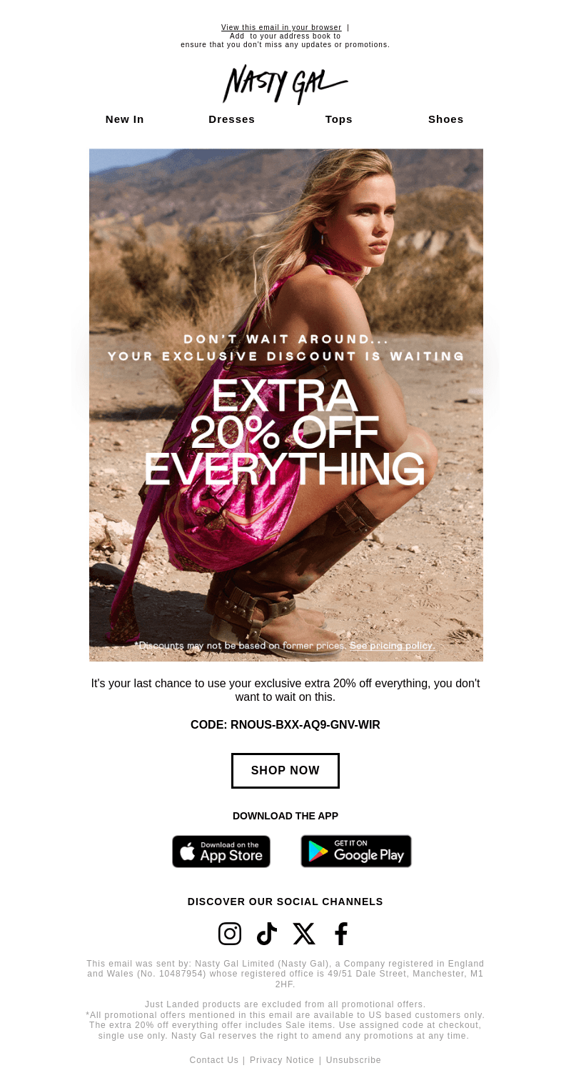 Nasty Gal email from Thu, Sep 12, 2024
