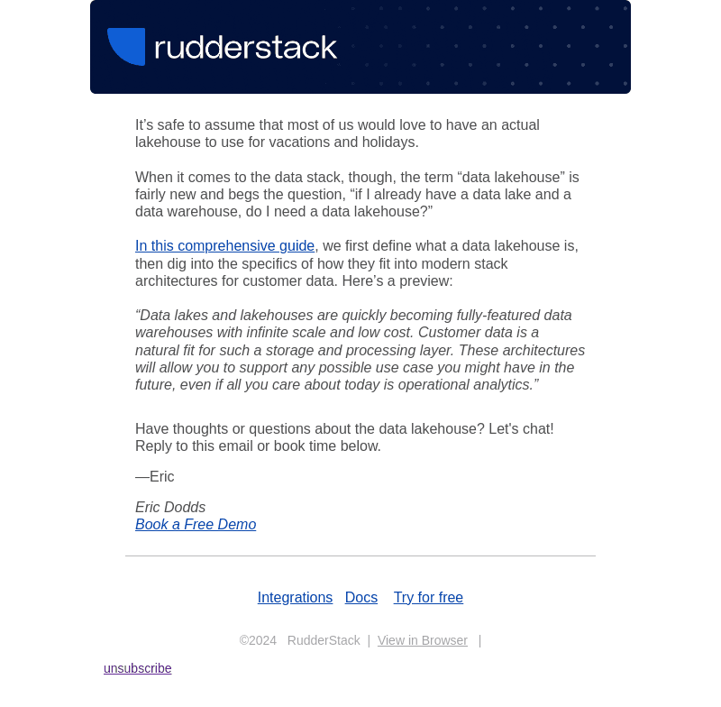 Data lakehouses in the customer data stack
