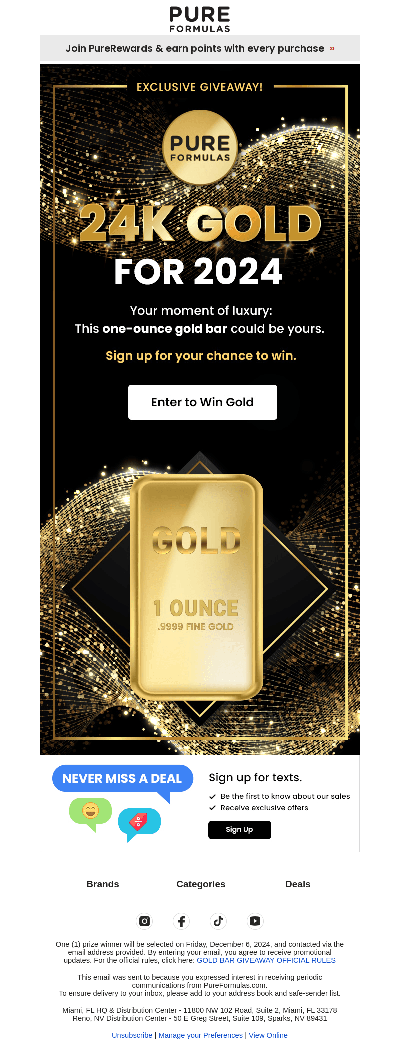PureFormulas email from Fri, Sep 13, 2024