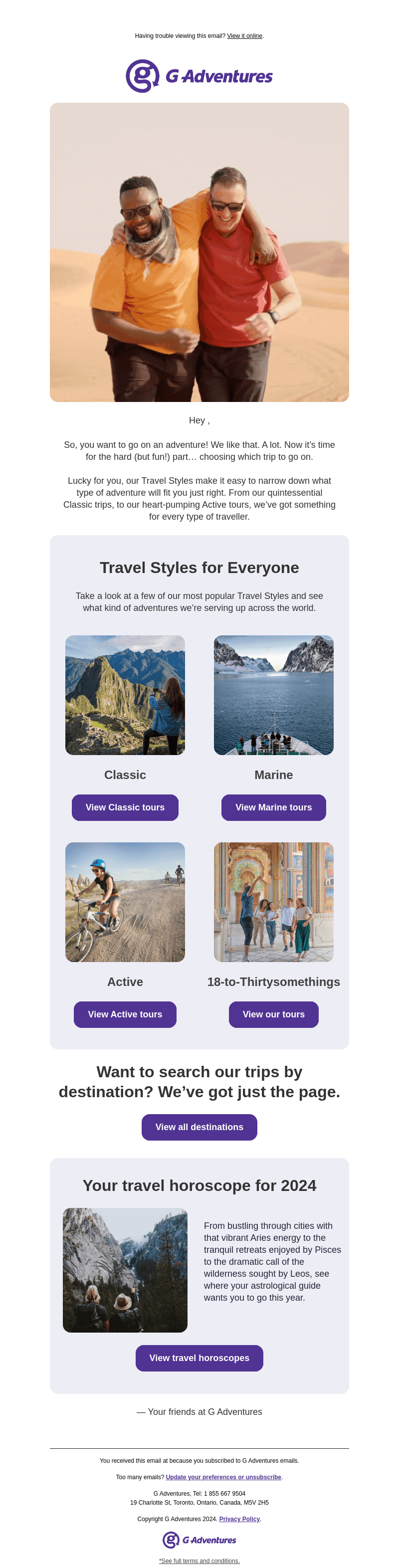 Let's find your first adventure!