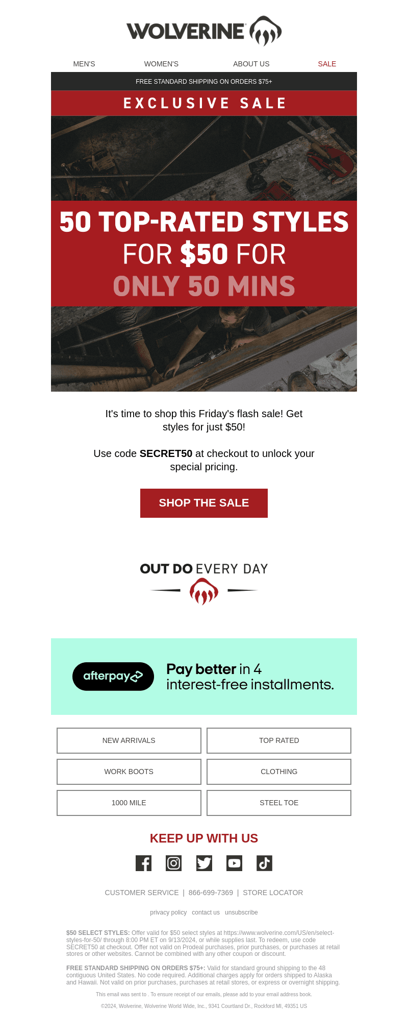 LAST CHANCE: $50 Flash Sale!