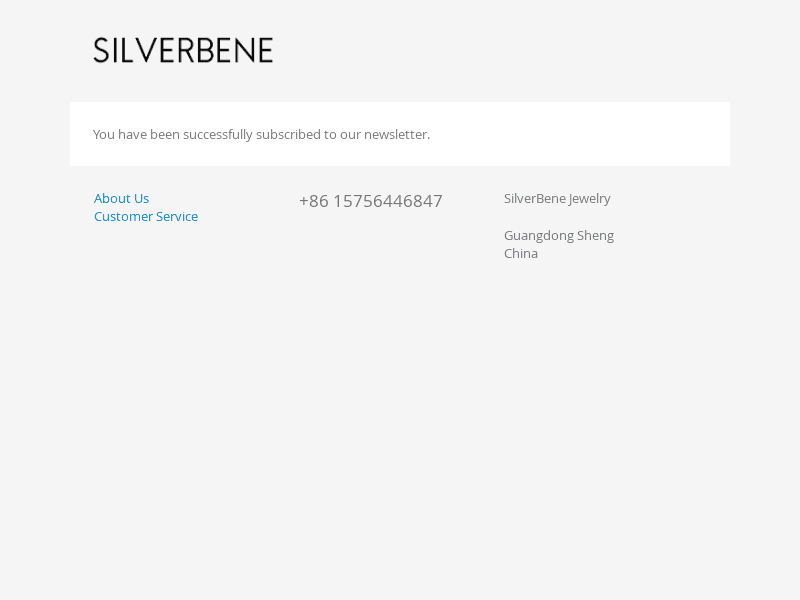 Newsletter subscription success