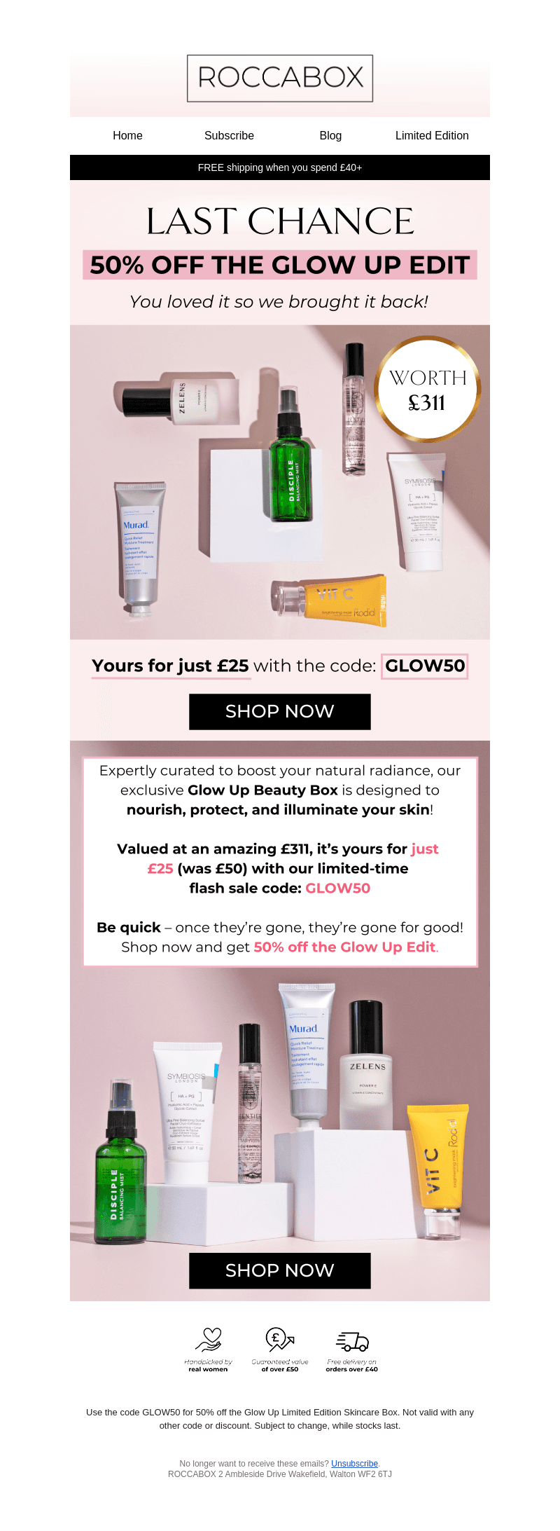 Final Call - 50% Off Glow Up