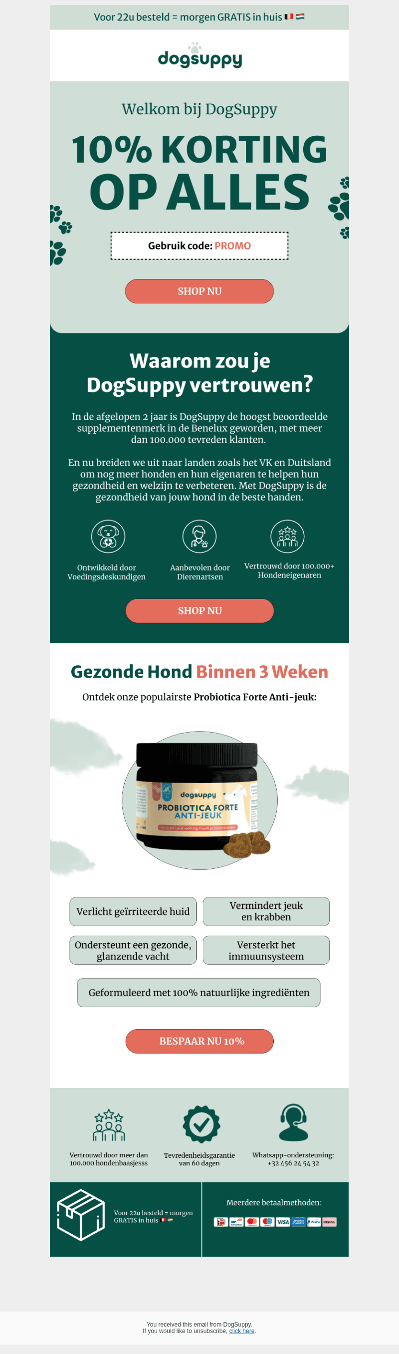Hier is 10% korting.