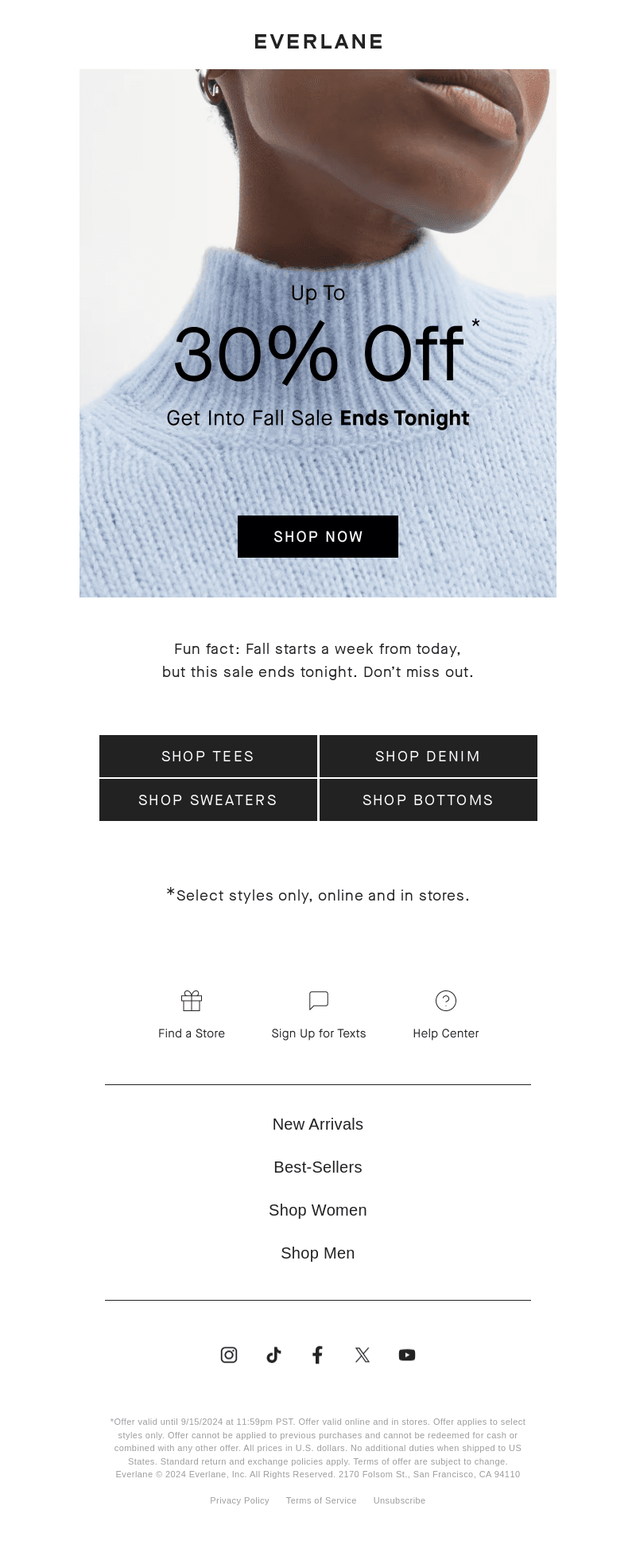 Final Hours: Up to 30% Off