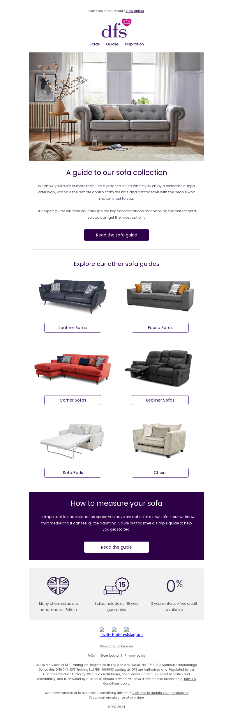 A guide to our sofa collection