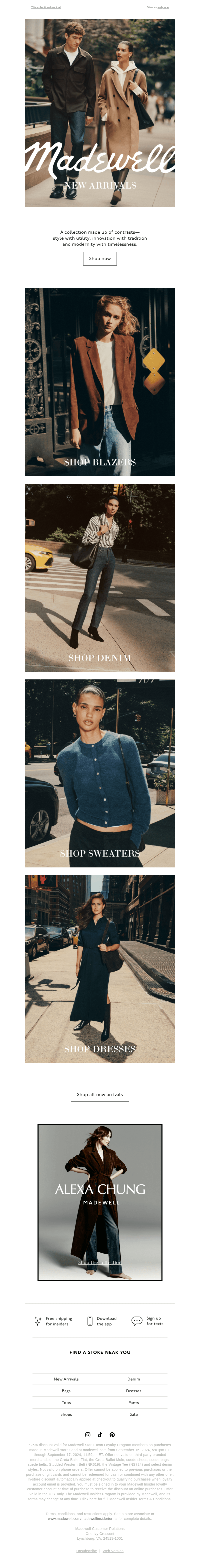 New arrivals for fall