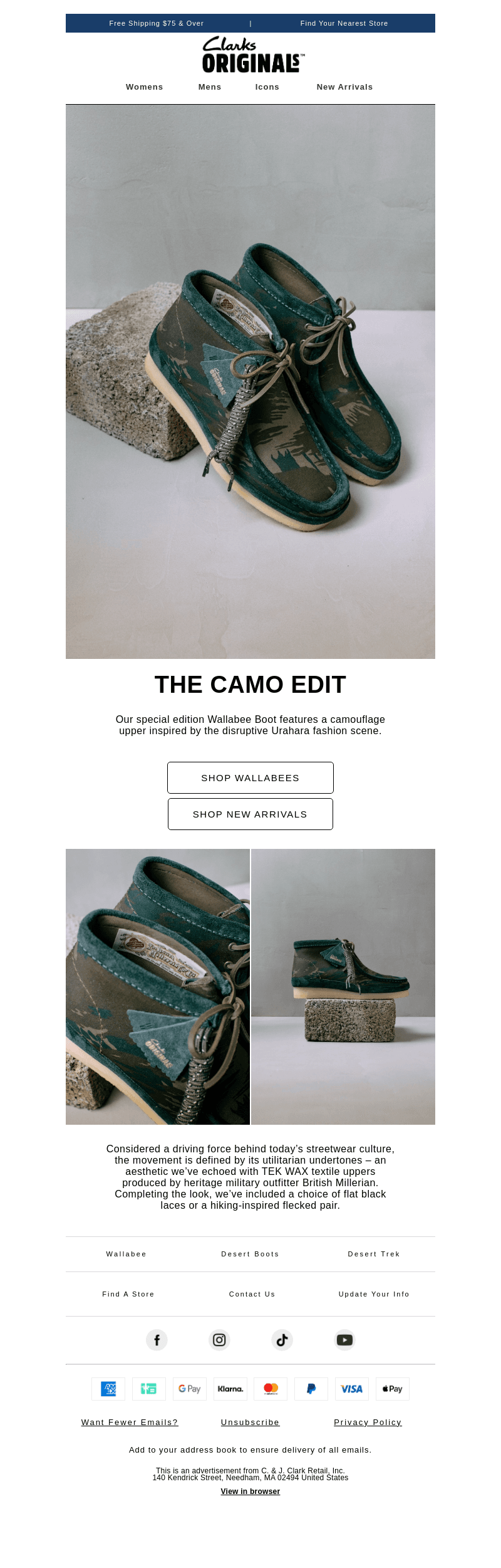 Our special edition Wallabee Boot...