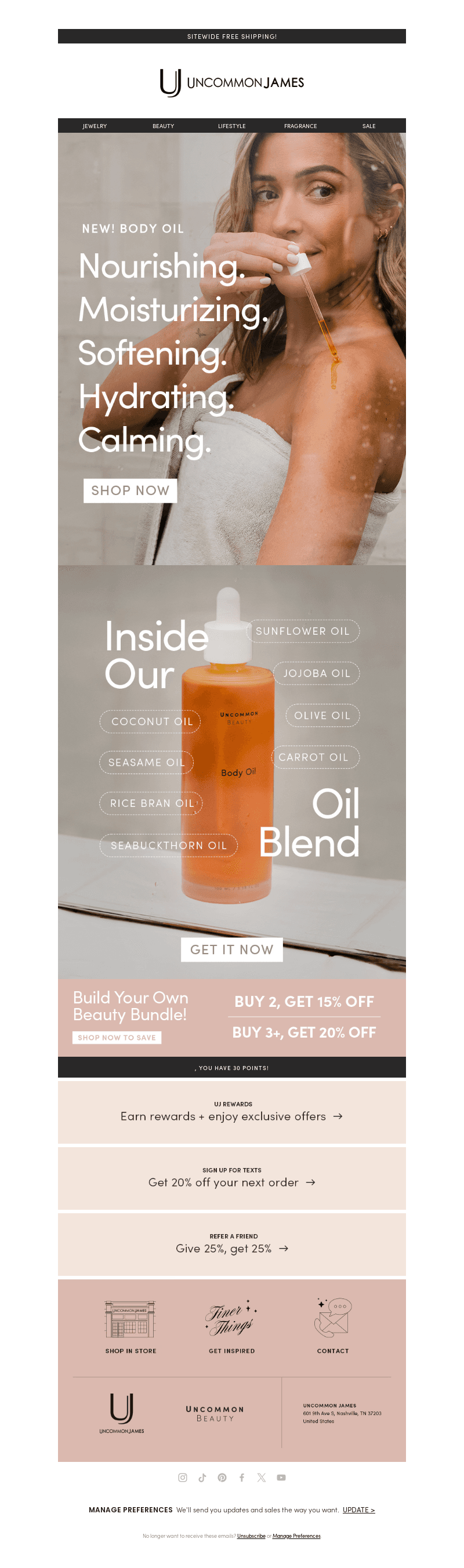 Body Oil just dropped 👀