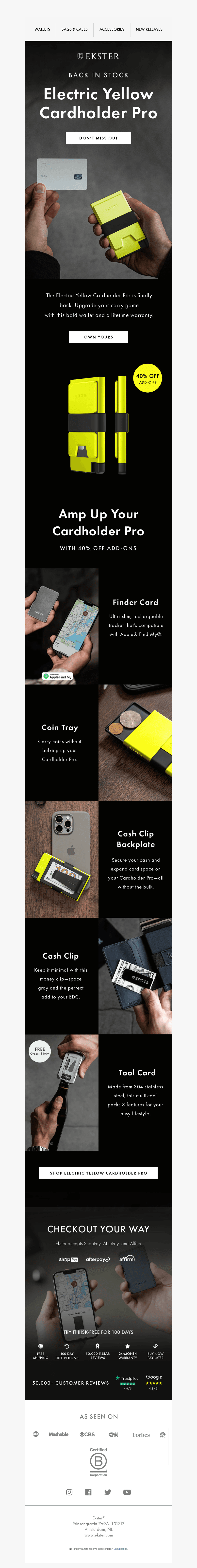 Electric Yellow Cardholder Pro is back ⚡️