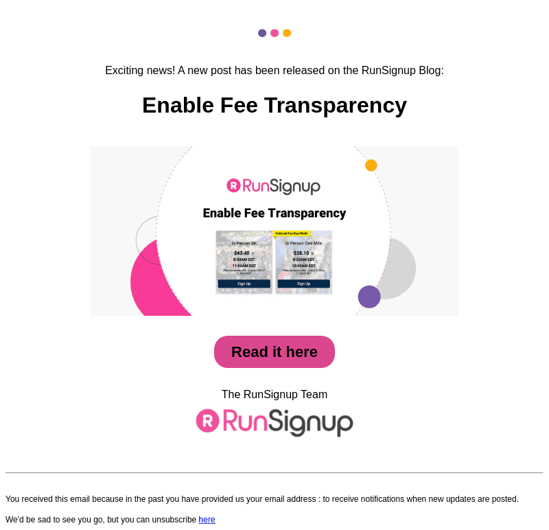 New Post! - Enable Fee Transparency
