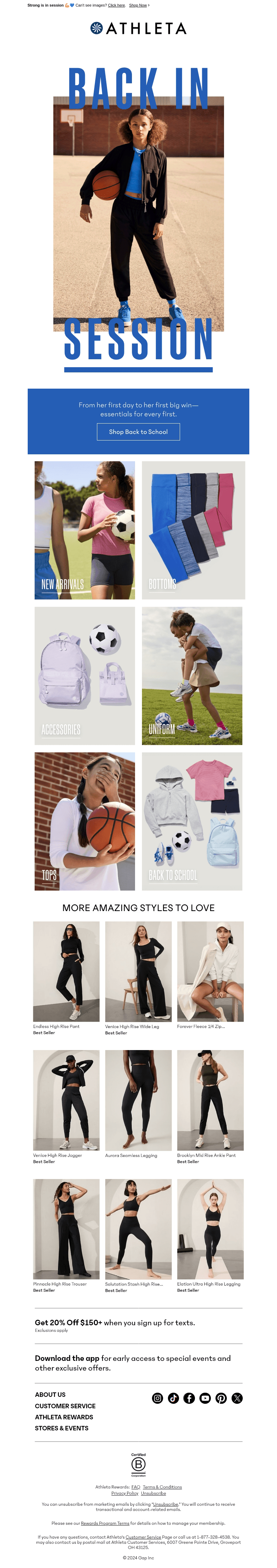 Athleta email from Tue, Sep 17, 2024