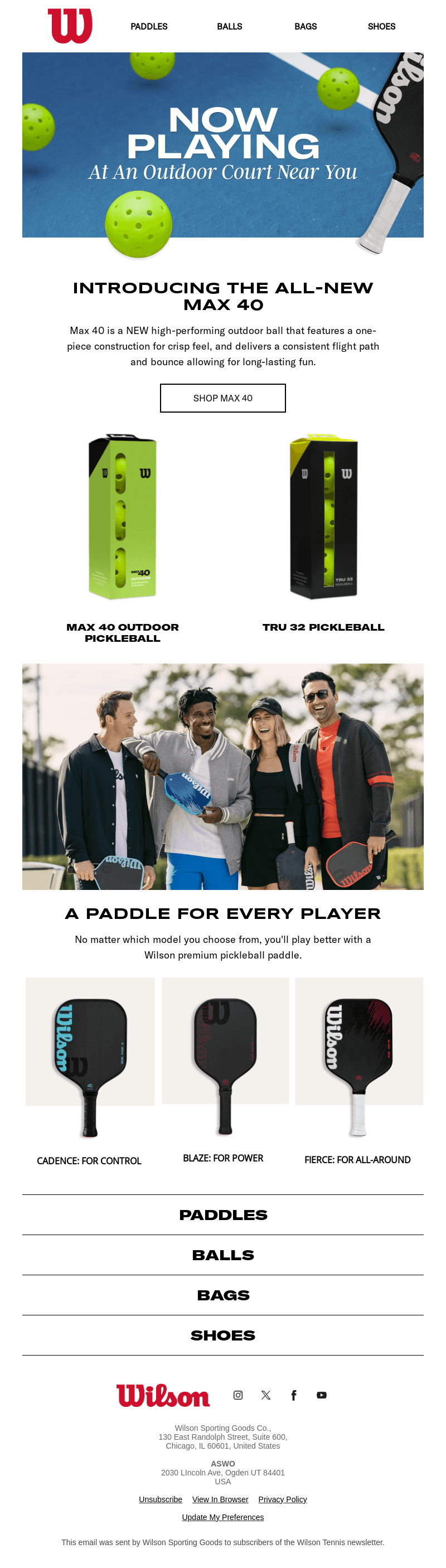 Introducing the Wilson Max 40 outdoor pickleball