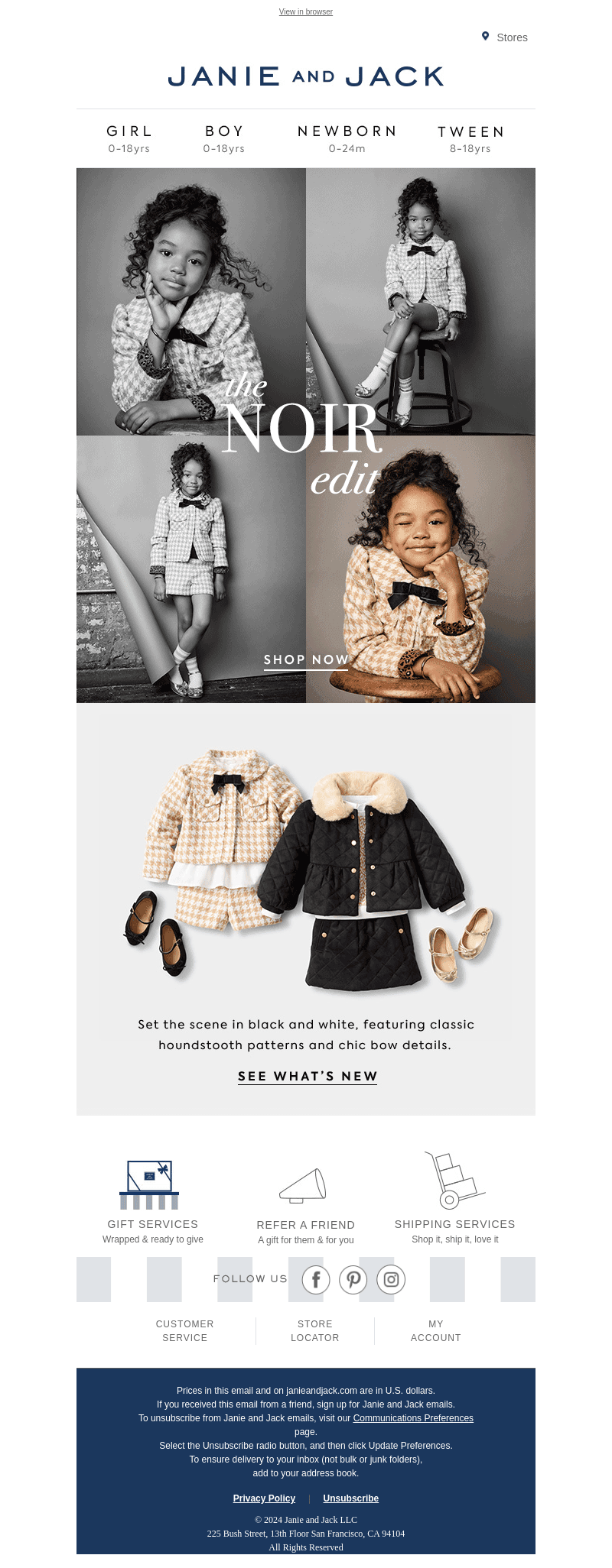 Chic bow details, classic houndstooth…
