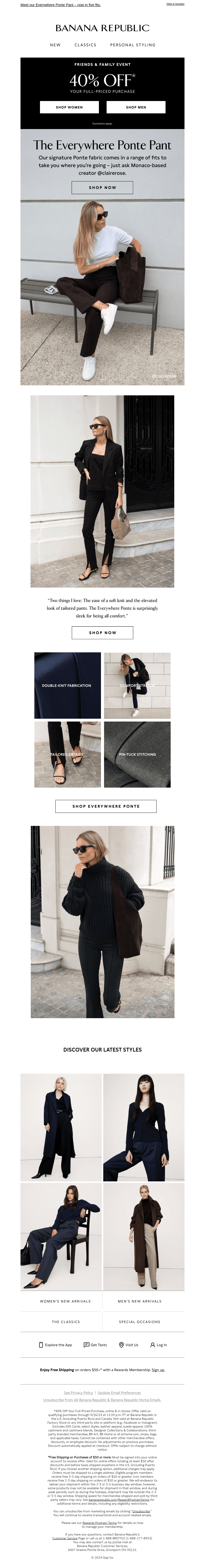 New arrivals are 40% off