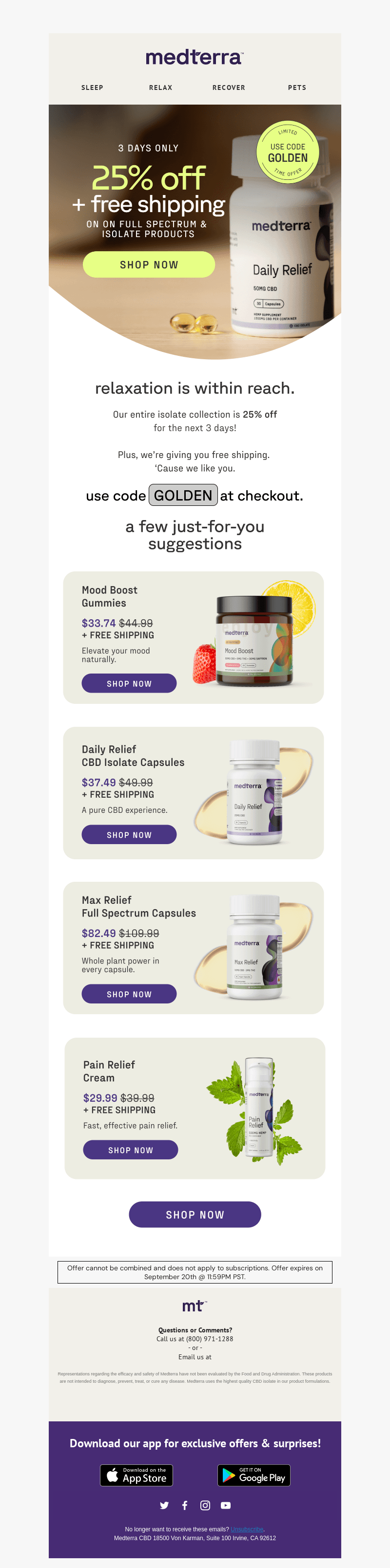 25% off all isolate & full spectrum products 💫