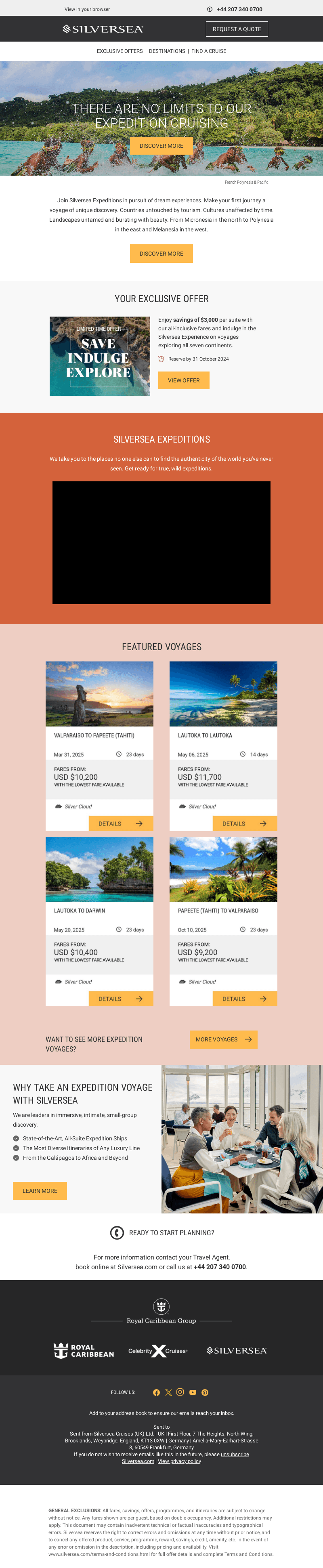 Silversea's Expeditions; where adventure meets luxury
