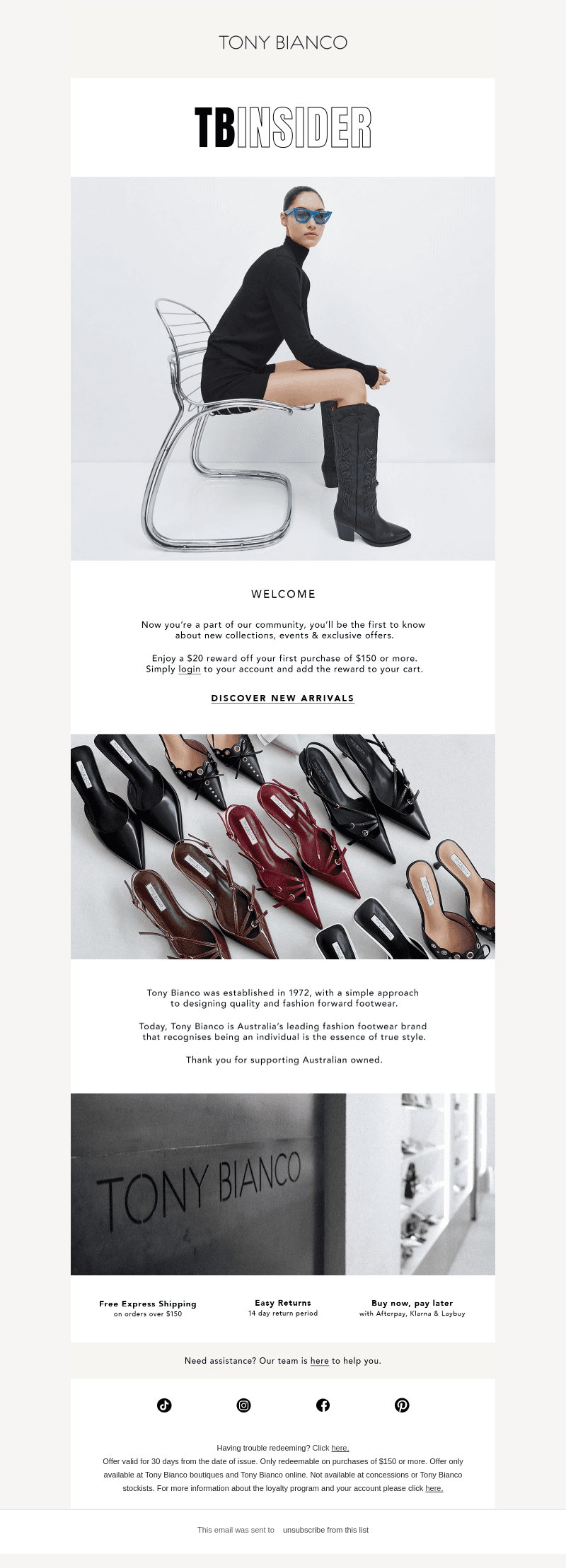 Welcome, enjoy $20 off.