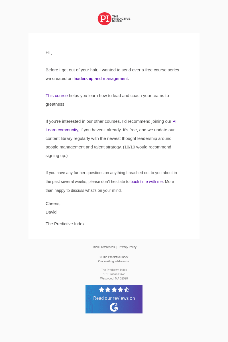 The Predictive Index email from Wed, Sep 18, 2024