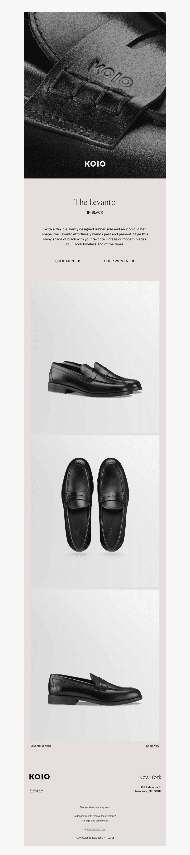 The Levanto in Black