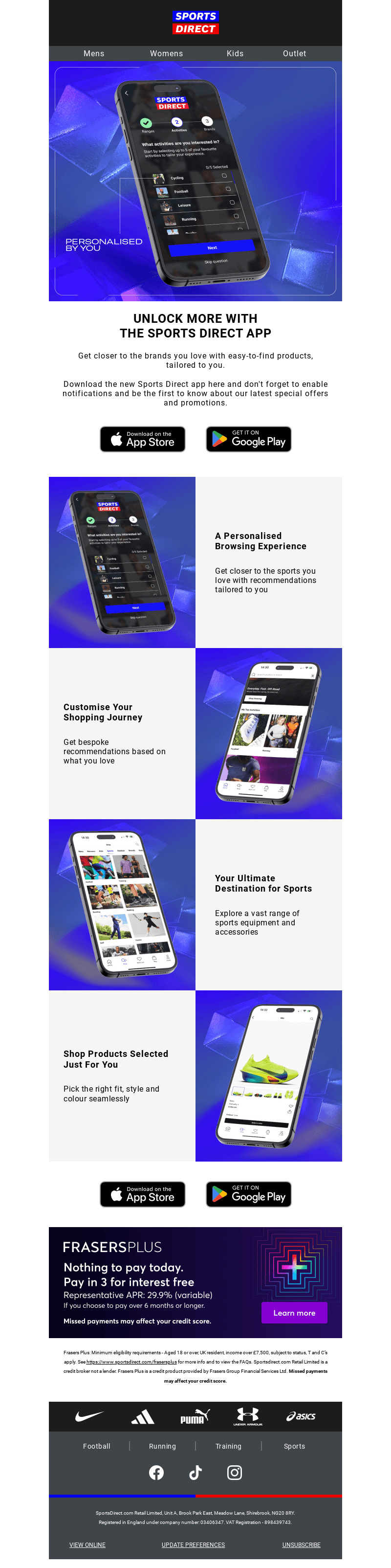 Sports Direct email from Wed, Sep 18, 2024