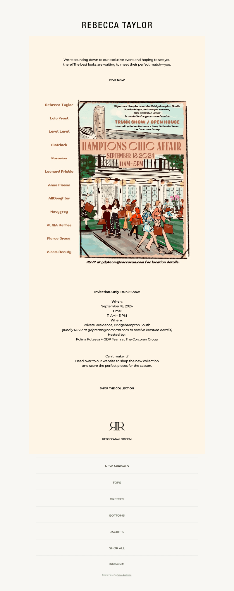Final Reminder: RSVP for our  Hamptons Event