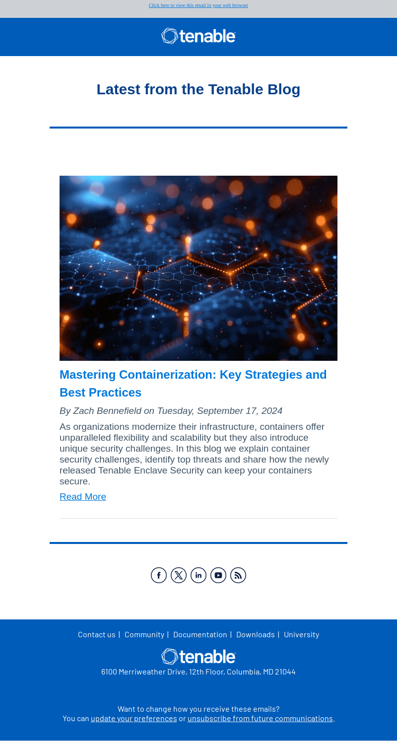 Latest from the Tenable Blog - Sep 18, 2024