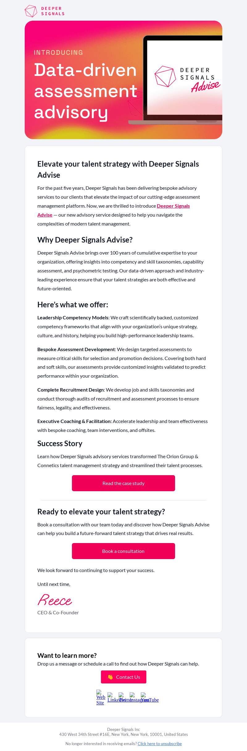 Elevate your talent strategy with Deeper Signals Advise  🚀