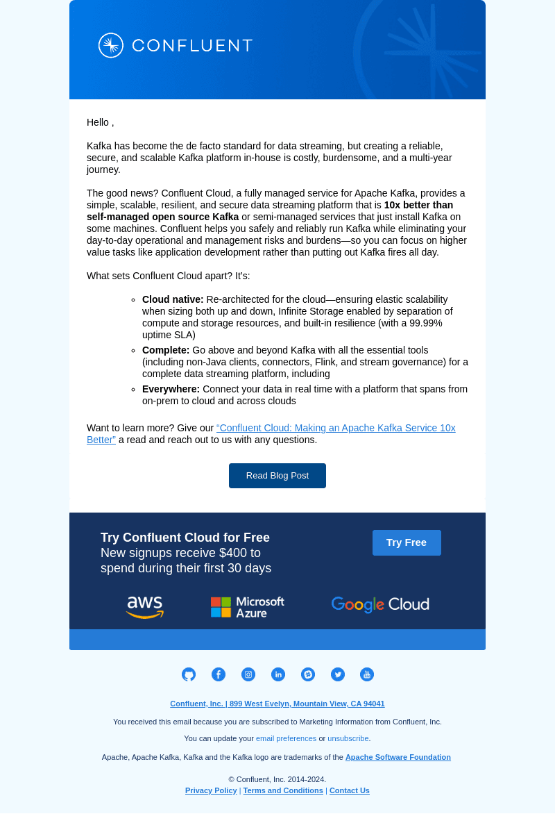 Confluent email from Wed, Sep 18, 2024
