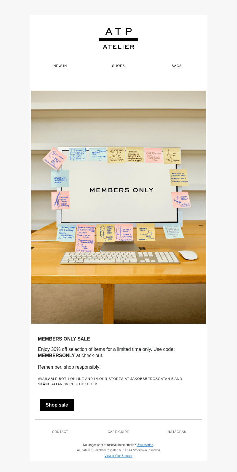 Sale: Members Only