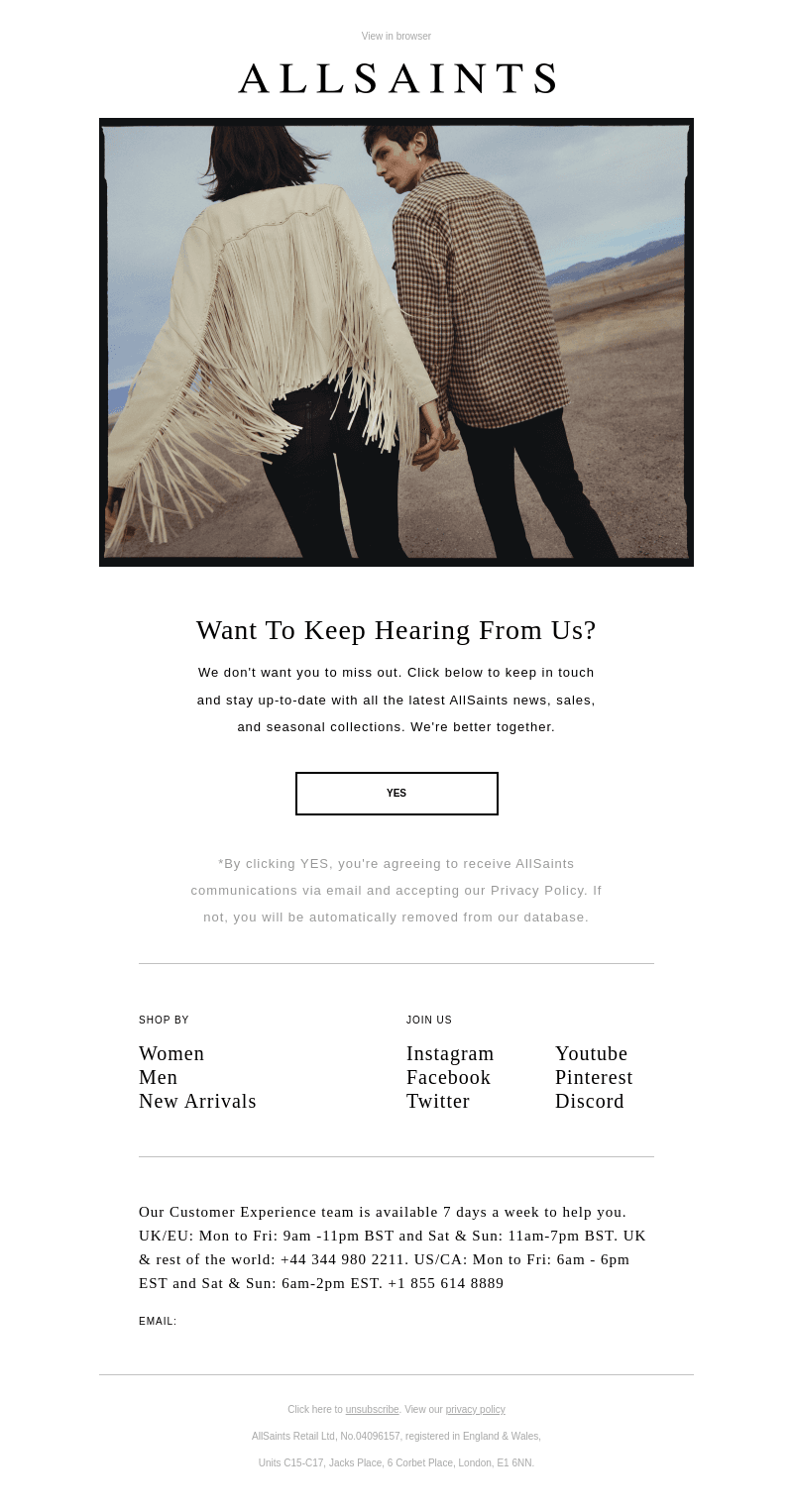 Want to keep hearing from us?