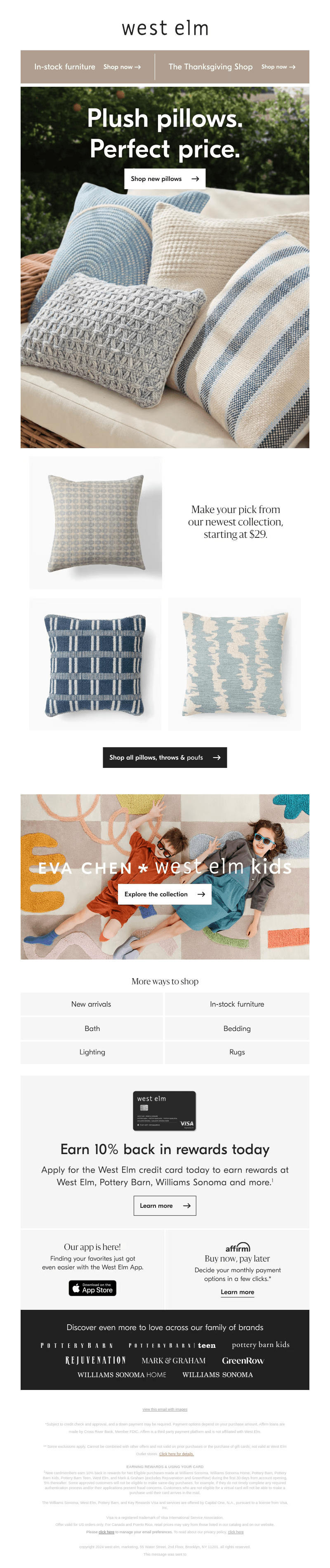 New pillows have dropped